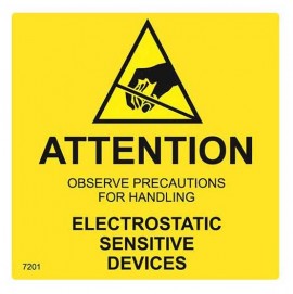 SCS 7201 MIL-STD-129N Reusable Caution Labels, 2 x 2",  Roll of 500-