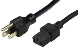 SCS 770000 Power Cord with North American Plug for Benchtop Air Ionizers, IEC C-13-