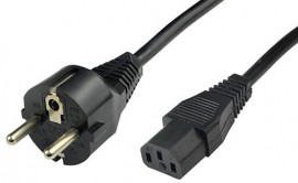 SCS 770002 Power Cord with Europlug for Benchtop Ionizers, IEC C-13-