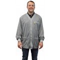 SCS 770021 Smock Jacket with Knitted Cuffs, Gray, Small-
