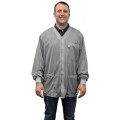 SCS 770023 Smock Jacket with Knitted Cuffs, Gray, Large-