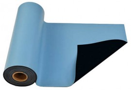 SCS 770073 R3 Dissipative Rubber Worksurface Mat Roll, 48&amp;quot; x 50', Light Blue-