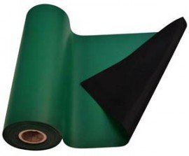 SCS 770082 R3 Dissipative Rubber Worksurface Mat Roll, 30&amp;quot; x 50', Green-