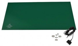 SCS 770084 R3 Series Green Dissipative Rubber Worksurface Mat Kit, 2-Layer, 24 x 48&amp;quot; (0.6 x 1.2 m)-