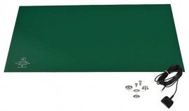 SCS 770084 R3 Series Green Dissipative Rubber Worksurface Mat Kit, 2-Layer, 24 x 48&amp;quot; (0.6 x 1.2 m)-