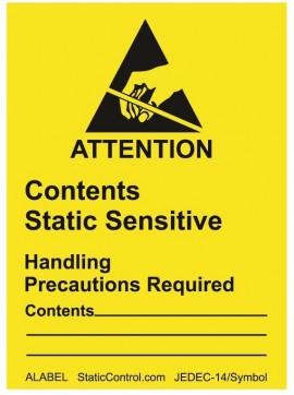 SCS ALABEL Attention Label, 1.88 x 2.5&amp;rdquo;, 500/Roll-