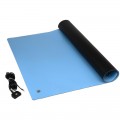 SCS RM2448L2RBL-L Dissipative ESD Rubber Worksurface Mat Kit, Blue, 0.06 x 24 x 48in-
