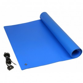 SCS TM2448L3BL-L Dissipative ESD 3-Layer Vinyl Worksurface Mat Kit, Blue, 0.14 x 24 x 48in-