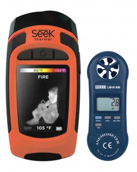 Seek RQ-FFAX-KIT Reveal FIRE PRO High-Resolution Thermal Imaging Camera Kit - Includes the LM-81AM Vane Anemometer for FREE-