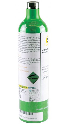 SENSIT 315-100007 Calibration Gas, 25ppm H<sub>2</sub>S, 34L-
