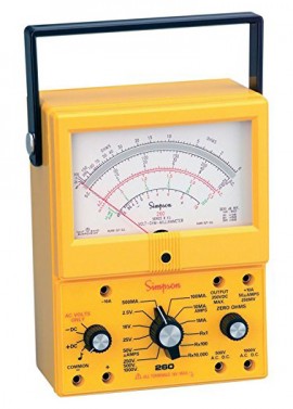 Simpson 260-8XPi Analog Industrial VOM Meter, Protected, Yellow-