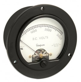 Simpson 35037 Round Analog Panel Meter, 75 to 0 to 75, 3.5&amp;quot;-