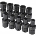 SK Tools 33351 Impact Socket Set, 3/8" Drive, Metric, 10-pack-