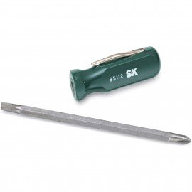 SK Tools 85112 Pocket Screwdriver, 2-in-1, P1 x 3/16"-
