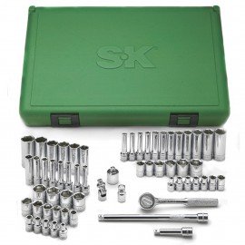 SK Tools 91860 Socket Set, 1/4" drive, 60-pack-