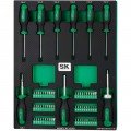 SK Tools SK01461 Screwdriver Set with magnetic bit holder, 69-pack-