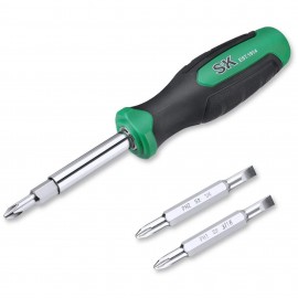 SK Tools SK02000 6-in-1 Screwdriver, Cushion Grip-