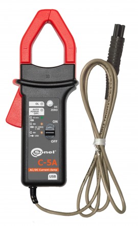 Sonel WACEGC5AOKR C-5A Current Clamp, 1.5&quot; cable diameter, 1,000 A AC/1,400 A DC-