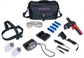 Spectro-UV EK-3000 EagleEye&amp;trade; 2 Dual Beam 365nm Ultraviolet (UV-A) Blacklight and White Light LED Headlamp Inspection Kit-