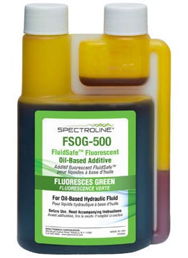 Spectroline NDT FSOG-500 FluidSafe Oil Based Fluorescent Leak Detection Dye, Glows Green, 17oz-