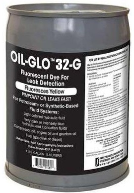 Spectroline NDT GAS-GLO 32-G Fluorescent Leak Detection Dye, Glows Yellow, 1gal-