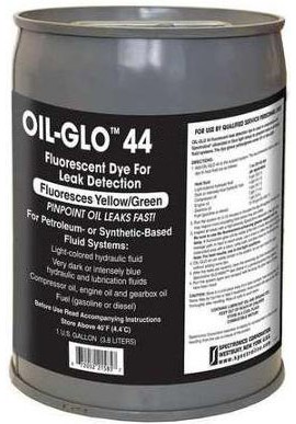 Spectroline NDT OIL-GLO 44-G Fluorescent Leak Detection Dye, Glows Yellow/Green, 1gal-