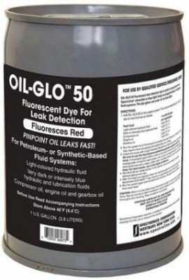 Spectroline NDT OIL-GLO 50-5G Fluorescent Leak Detection Dye, Glows Red, 5gal-