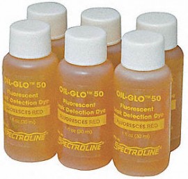 Spectroline NDT OIL-GLO 50/6 Fluorescent Leak Detection Dye, Glows Red, 6 x 1oz-