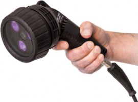 Spectroline NDT TRI-365HB/20 TRITAN UV-A LED Inspection Lamp, Clear Glass Filter, 20ft Cord-