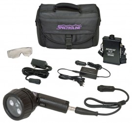 Spectroline NDT TRI-365MHB TRITAN UVA-Lamp with Clear Filter Kit, High Intensity, Mobile With Battery Pack-