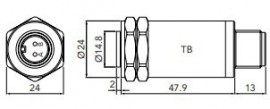 SPM SLD144TB Vibration Transducer, 2 Hz to 10 kHz-