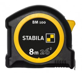 Stabila BM100 Pocket Tape, 26', cm/inch-