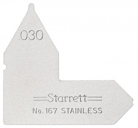 Starrett 167-030 Radius Gauge, 0.03"-