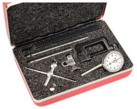 Starrett 196A5Z Universal Back Plunger Dial Indicator with attachments and case, 0 to 50 to 0, 0.001" graduation-