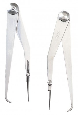Starrett 243-6 Firm-Joint Hermaphrodite Caliper, 0 to 6&amp;quot;, flat leg-