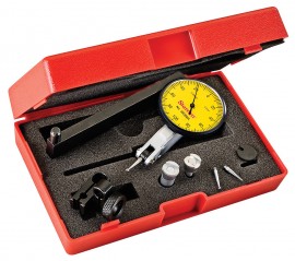 Starrett 3908MAC Dial Test Indicator with dovetail mount, 0.2 mm range, 0 to 100 to 0-
