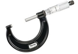 Starrett 436.1MXRL-25 Outside Micrometer, 0-25mm, 0.01mm-