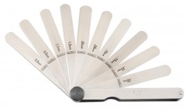 Starrett 467M Metric Thickness Gauge, 0.04 to 5 mm, 13 leaves-