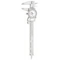 Starrett 61467 White Dial Caliper, Hardened Stainless Steel, 0-6&amp;quot; Range, .001&amp;quot; Graduations-