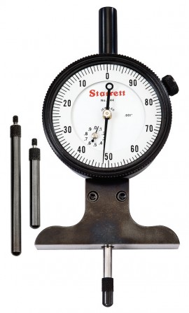 Starrett 644JZ Dial Depth Gauge, 0 to 3&quot; range, 0 to 100 dial-