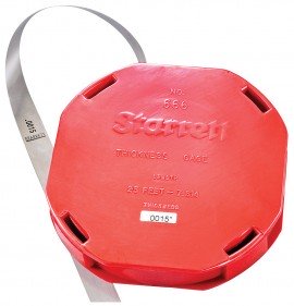Starrett 666-1 1/2 Thickness Gauge with dispenser, 0.0015", 25' x 0.5"-