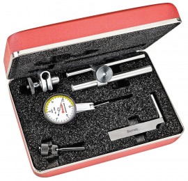 Starrett 709ACZ Dial Test Indicator with dovetail mount and attachments, 0.03" range, 0 to 15 to 0 reading-