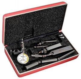 Starrett 711MGCSZ Last Word Dial Test Indicator with attachments, 0.7 mm range, 0 to 35 to 0 reading-