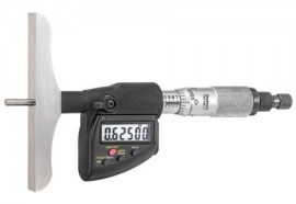 Starrett 749.1BZ-6RL Digital Depth Micrometer, 0 to 6&amp;quot;, 6 rods-