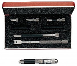 Starrett 823AZ Tubular Inside Micrometer with case, 1.5 to 8&quot; range, 0.001&quot; graduations-