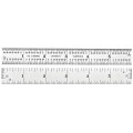 Starrett C304SRE-6 Semi-Flexible Steel Rule with Inch Graduations, 4R Style Graduations, 6" Length, 3/4" Width, 1/50" Thickness -