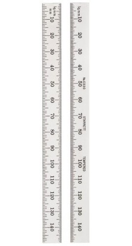 Starrett C330-150 Full-Flexible Steel Rule with Millimeter Graduations, 150 mm, 12.7 mm-