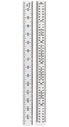 Starrett C331-150 Full-Flexible Steel Rule  - mm and inch Graduations, 150mm to 5-3/4&amp;quot;-