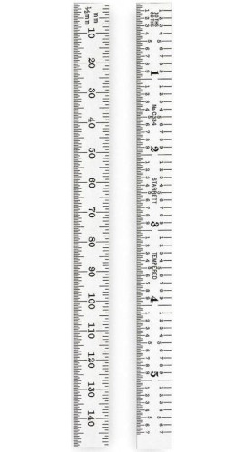 Starrett C334-150 Full-Flexible Rule - mm and inch Graduations, 150mm to 5-3/4&amp;quot;, 12mm-