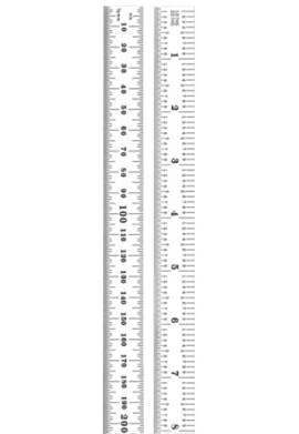 Starrett C334-500 Full-Flexible Steel Rule - mm and inch Graduations, 500mm to 19-1/2&amp;quot;-
